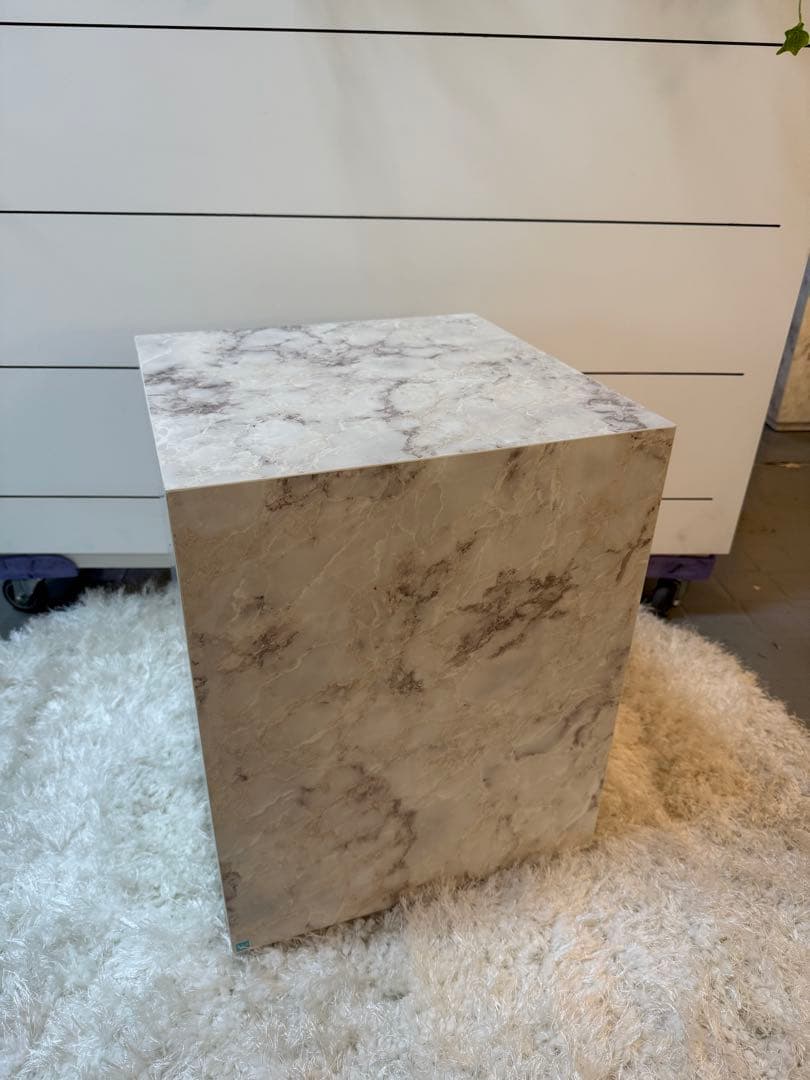 Wood style 大理石調サイドテーブル