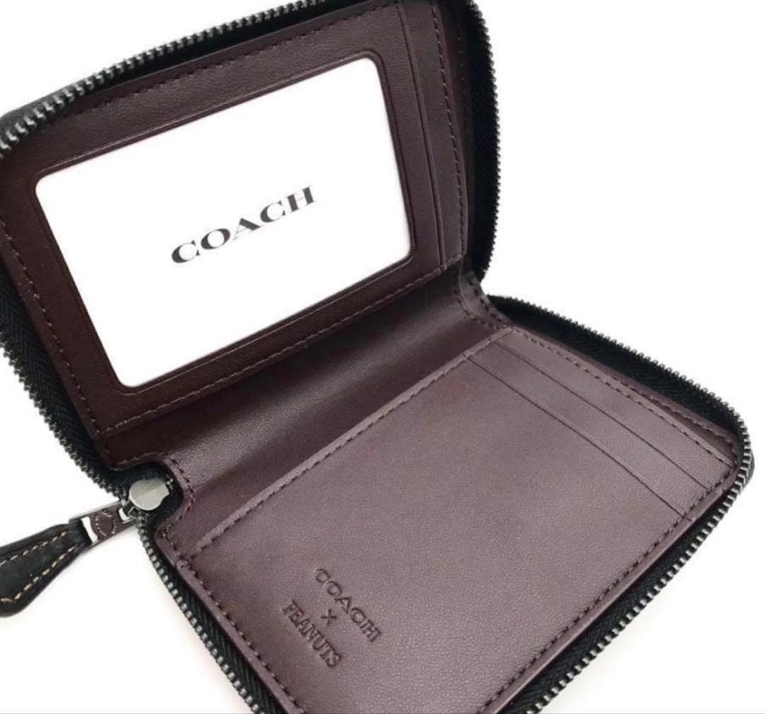 初売りコーチ二折 財布 ★COACH★スモール ジップ アラウンド.SNOOPY