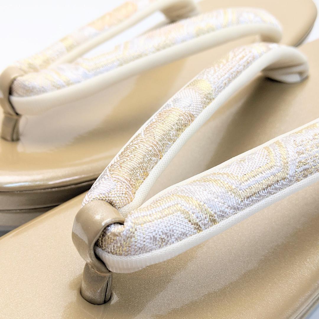 草履バッグセット フォーマル 振袖 古典 帯地 ゴールド フリーサイズ uz9