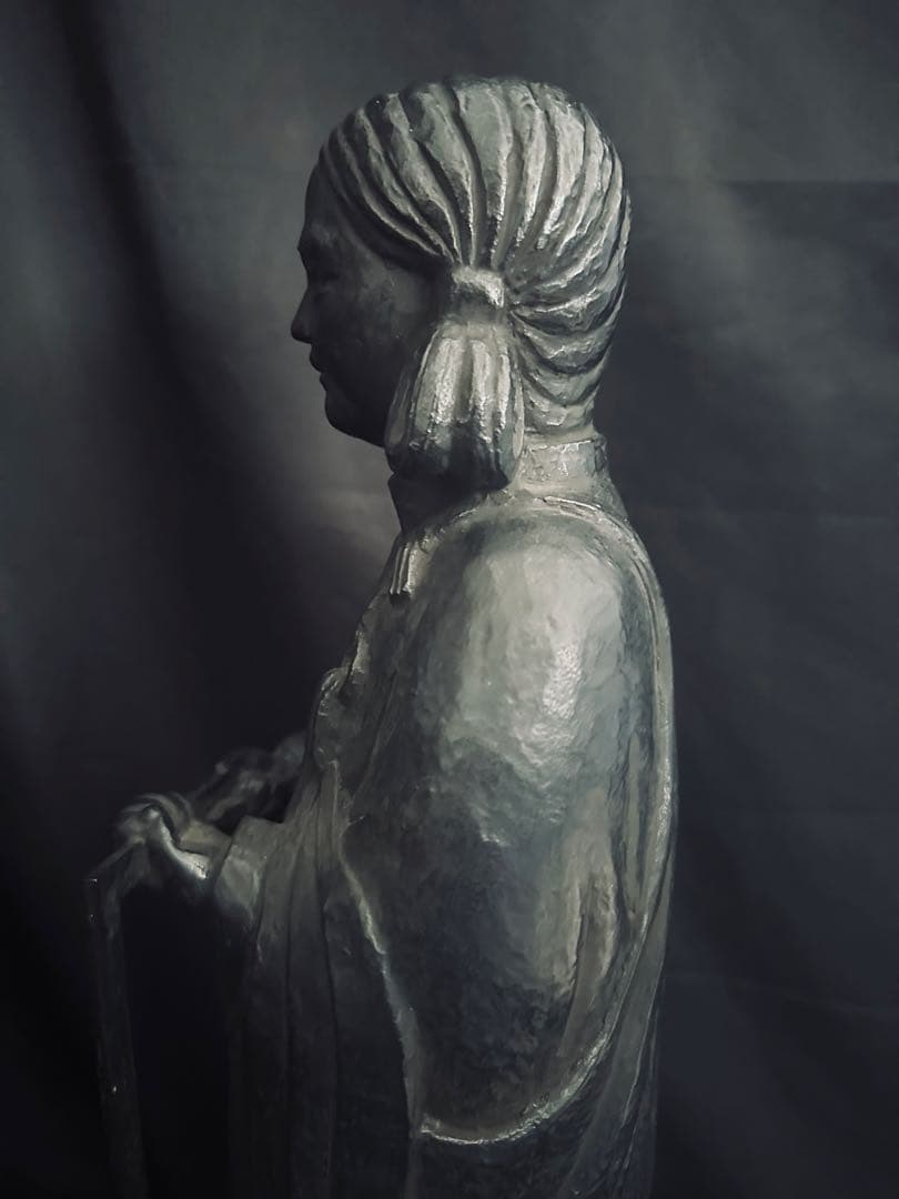 聖徳太子 銅製 像 高さ53cm 板坂辰治氏作/アンティーク