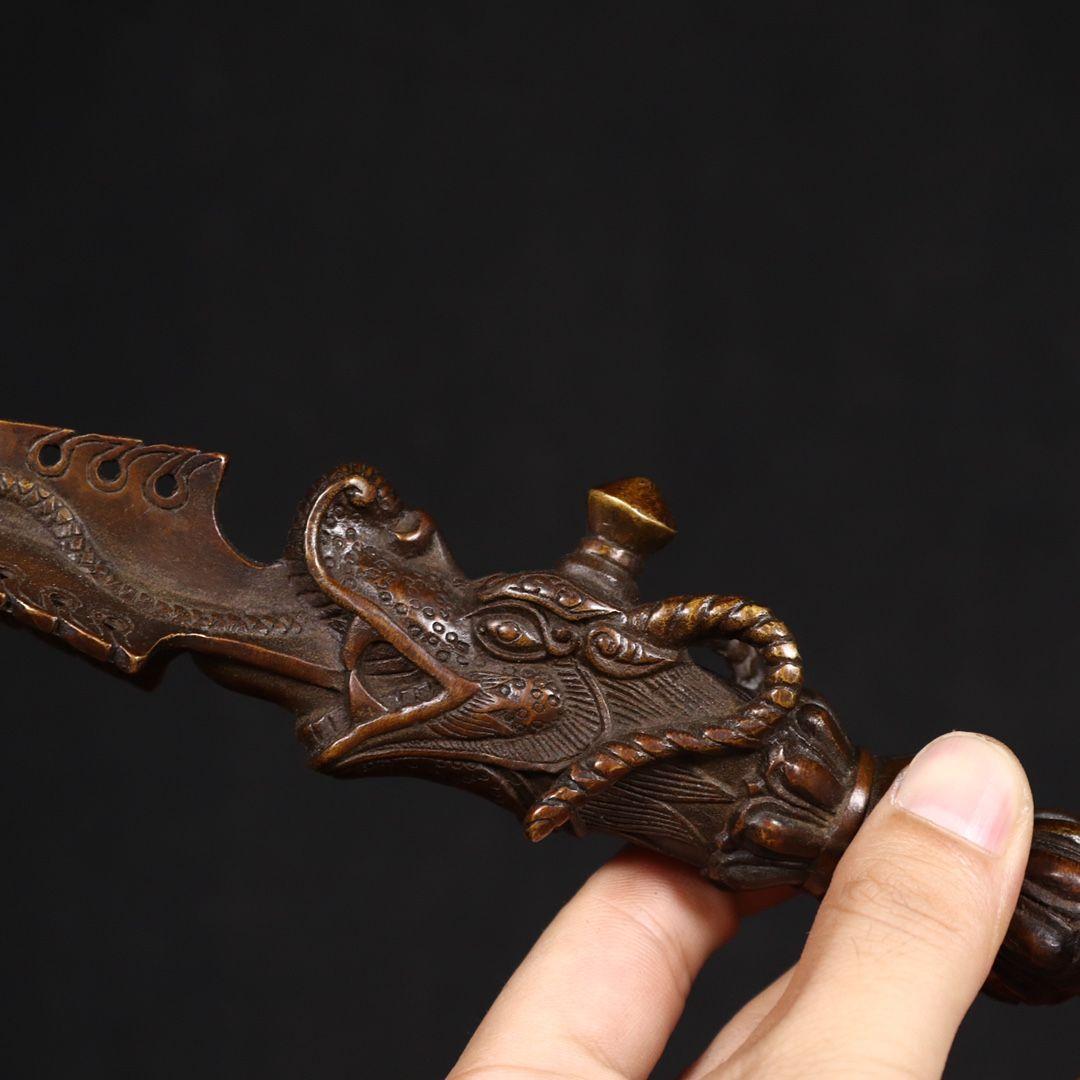 銅製 法器 金剛降魔杵 鎮宅 辟邪開運 風水 招財 置物 工芸品