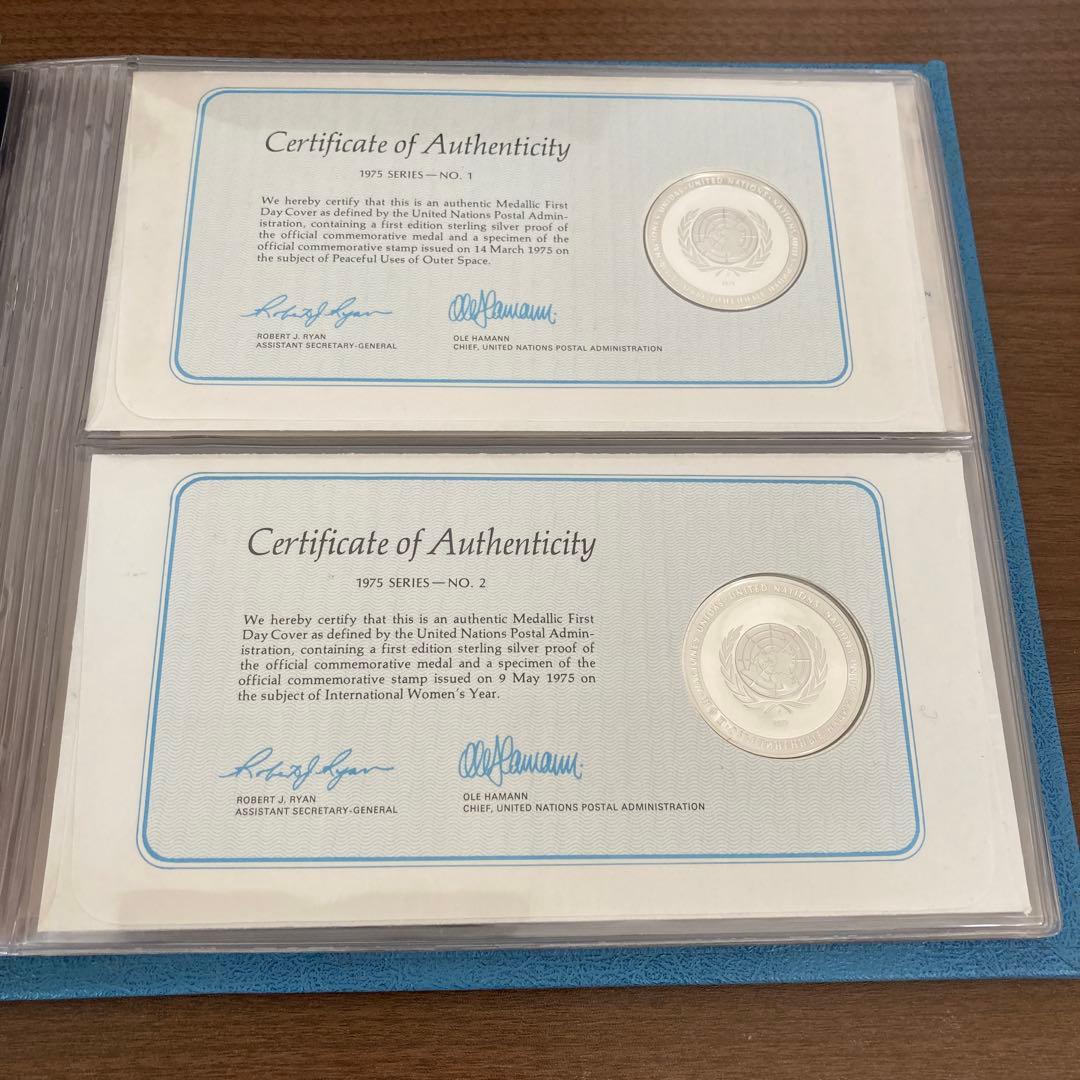 United Nations 国連　記念メダル　銀　slv925 1975