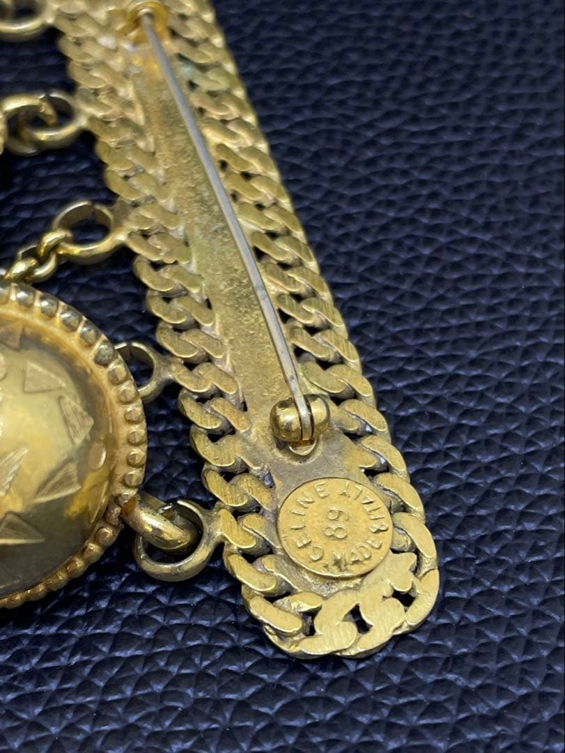 【希少】CELINE ヴィンテージブローチ　凱旋門　スターボール