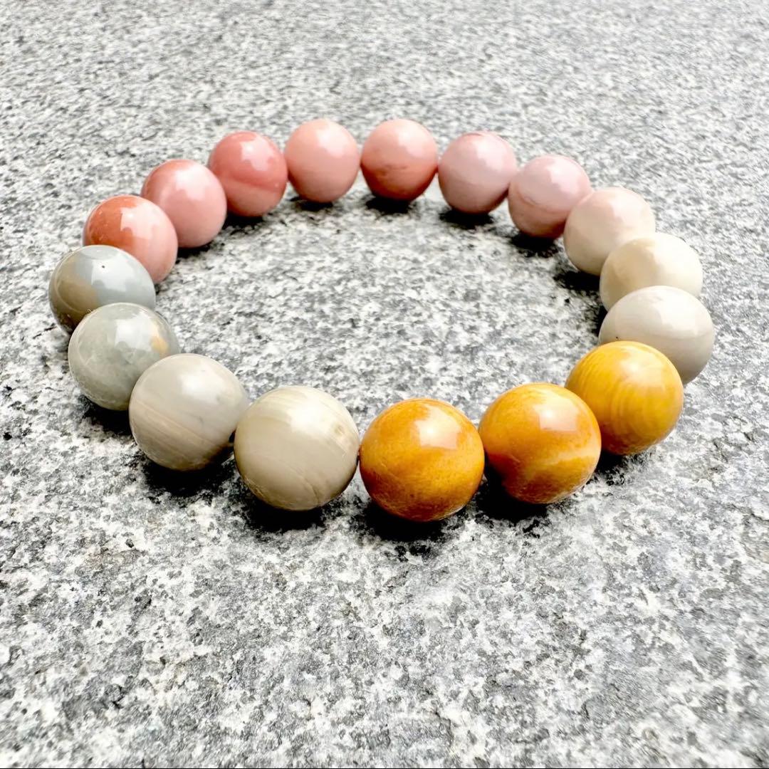 マルチカラーアラシャンメノウ　ブレスレット