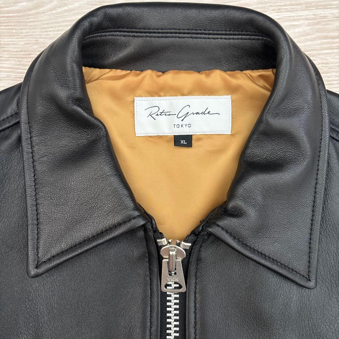 RETRO GRADE レトログレード　ブラック　羊革　レザージャケット　XL