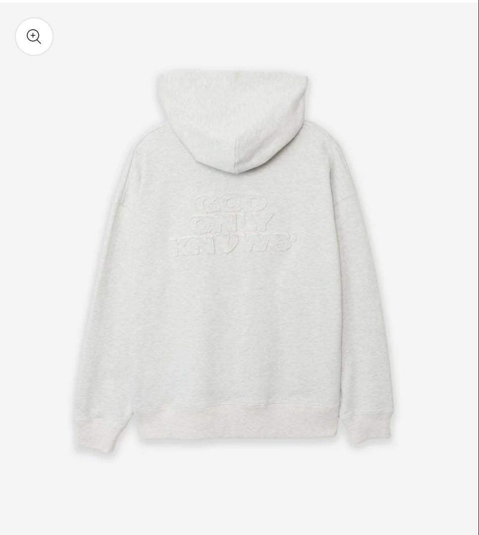 ハ*チ様 GODONLYKNOWS ジップアップフーディ グレー　Sサイズ