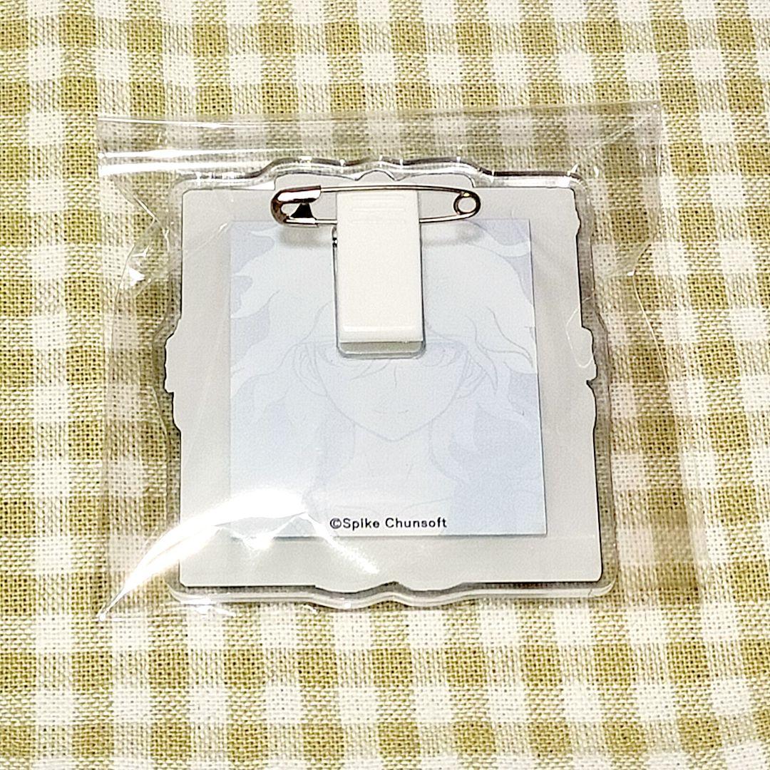 ダンガンロンパ エビテン 遺影 アクリル バッジ 初版 狛枝 凪斗