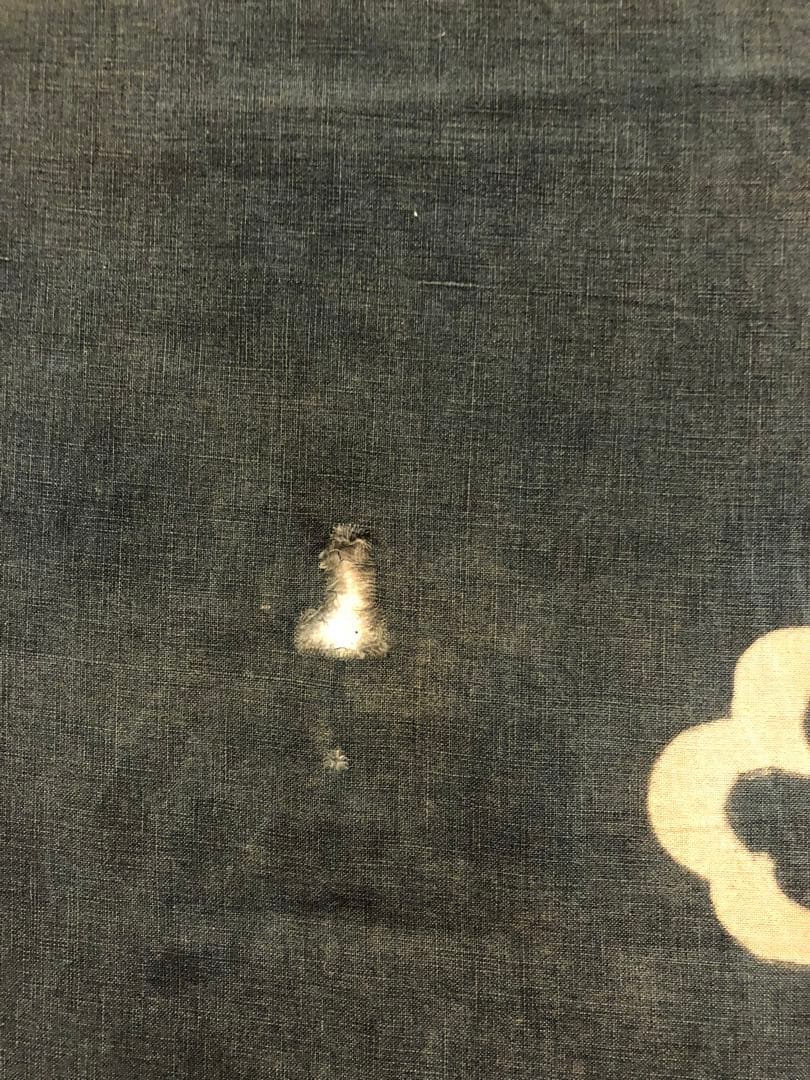 藍染三巾加賀のれん時代物木綿古布　ソ-126