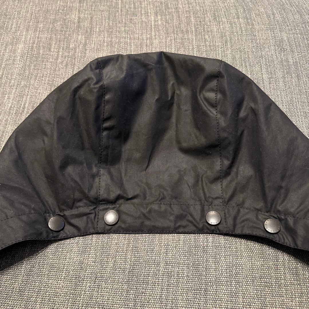 Barbour バブアー 外付け フード ワックスコットン ブラック 英国製