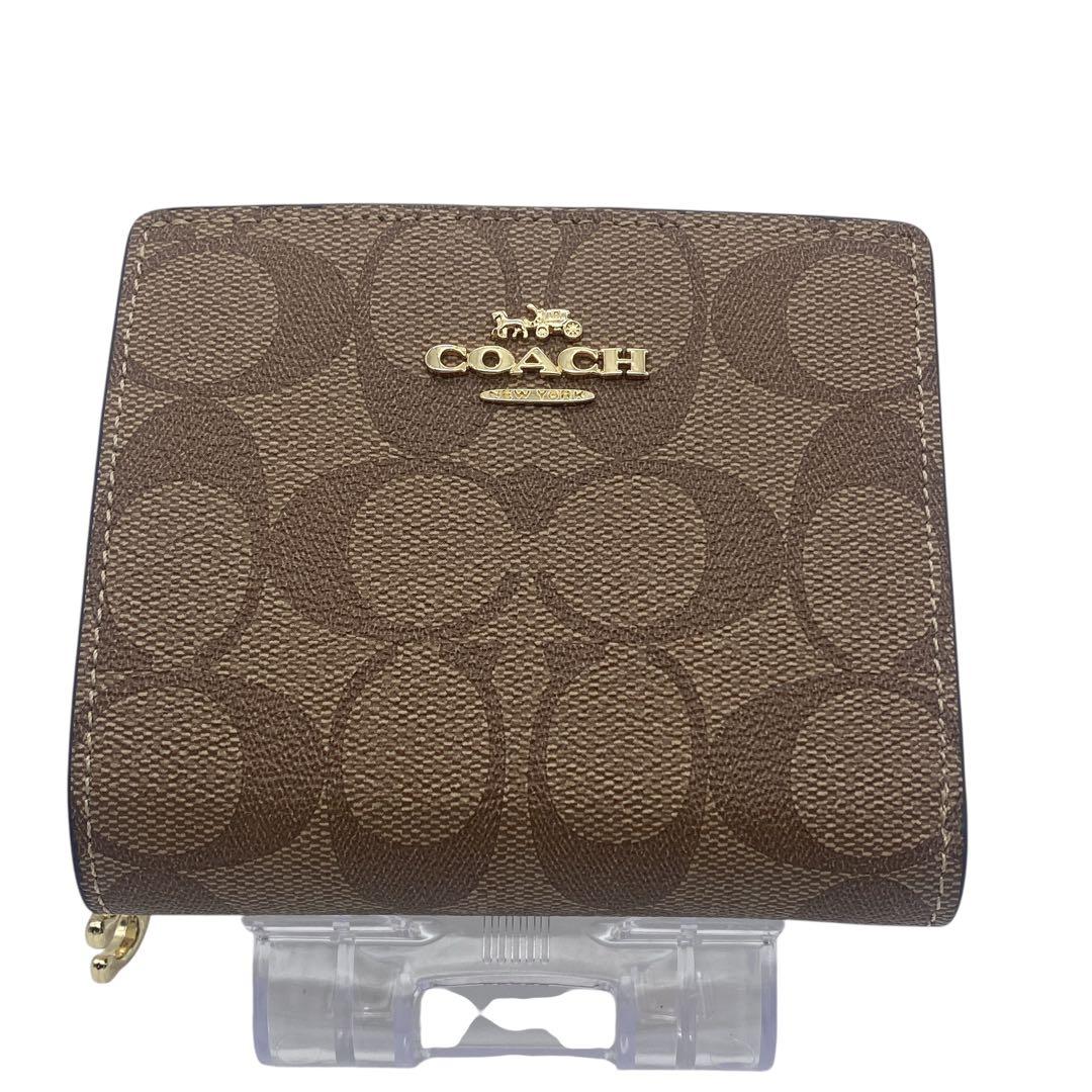 【未使用級】 コーチ COACH 二つ折り財布 二つ折り 財布 シグネチャー