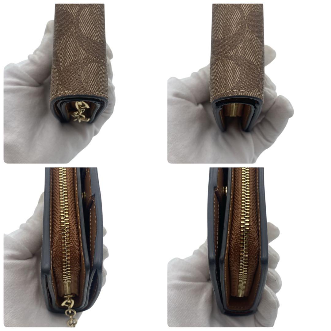 【未使用級】 コーチ COACH 二つ折り財布 二つ折り 財布 シグネチャー