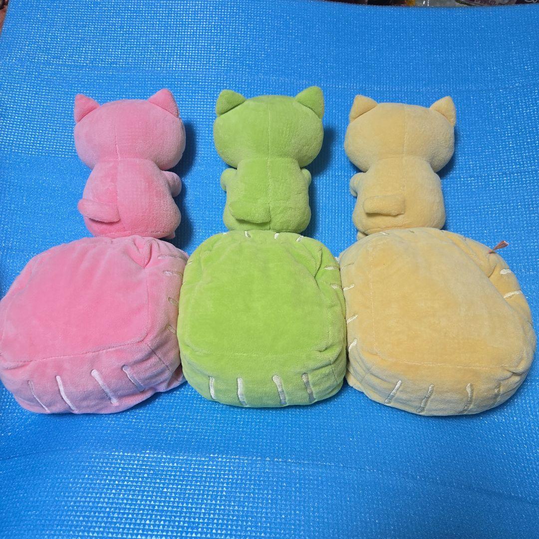 新品 にゃんにゃんにゃんこ にゃんこマーケット ゼリー ぬいぐるみ ③匹