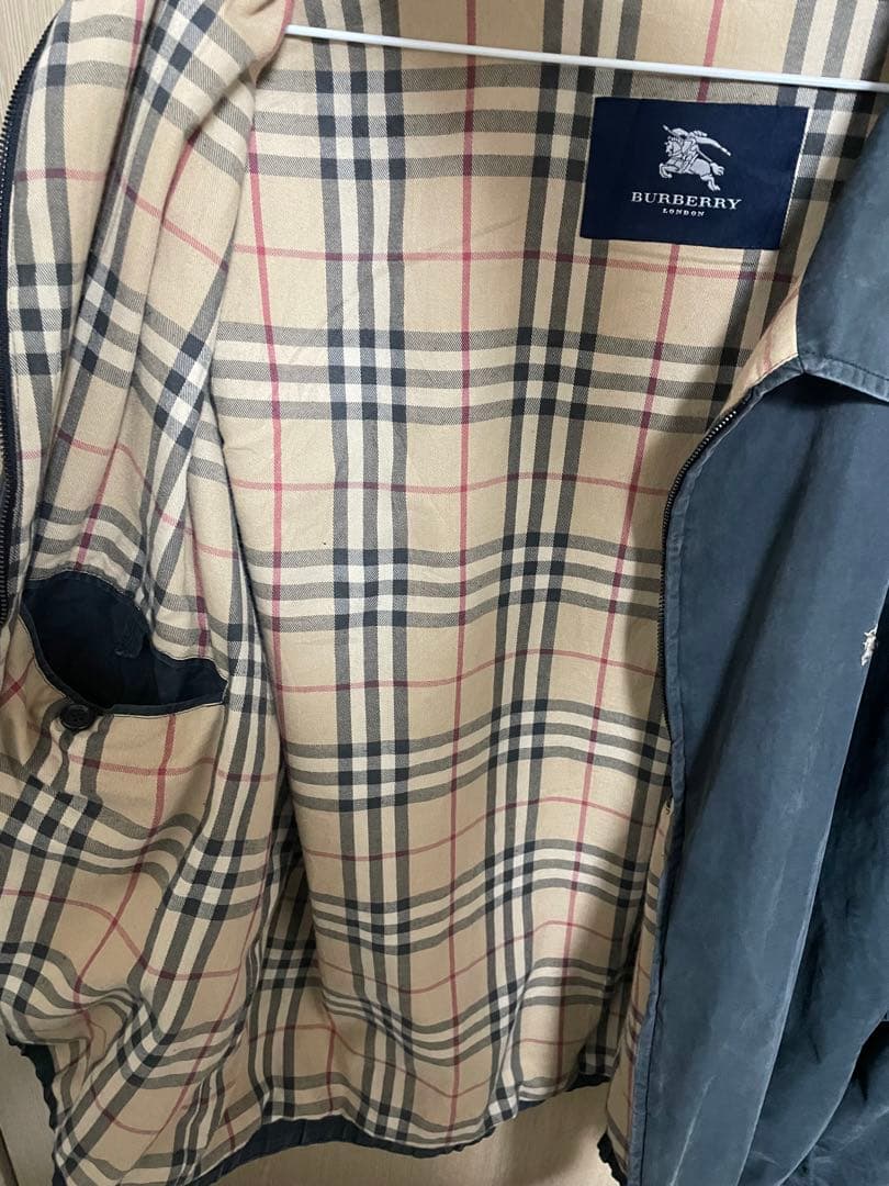 BURBERRY バーバリー　スイングトップ　ハリントンジャケット　ネイビー　紺