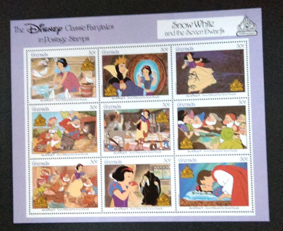 切手① Disney50周年記念切手シート 3種類