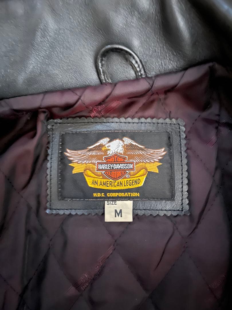 Harley-Davidson ブラック シングルライダースジャケット M