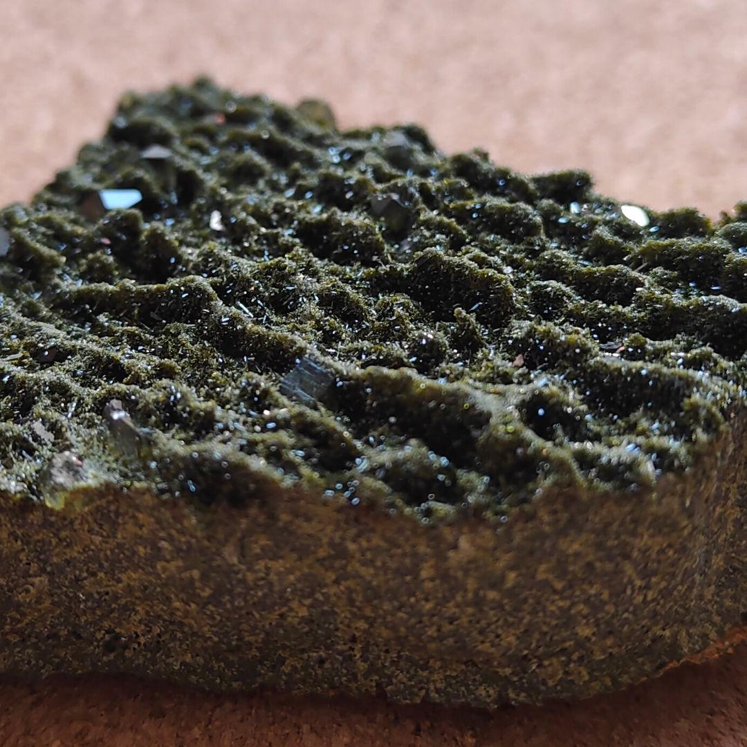 トルコ産エピドート&水晶　天然石 鉱物 原石