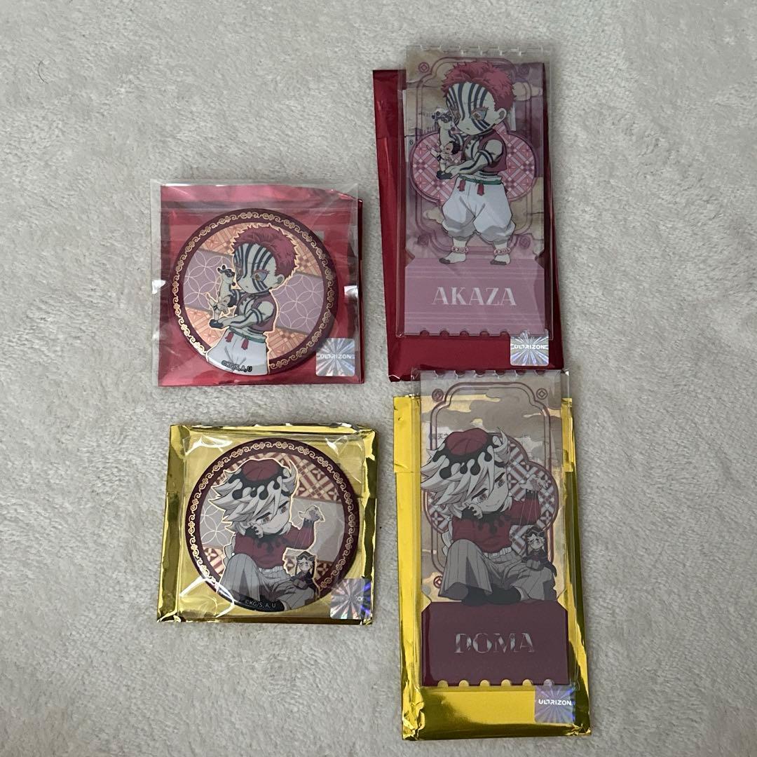 鬼滅の刃 中国限定 非遺 缶バッジ アクリルチケット　猗窩座 童磨