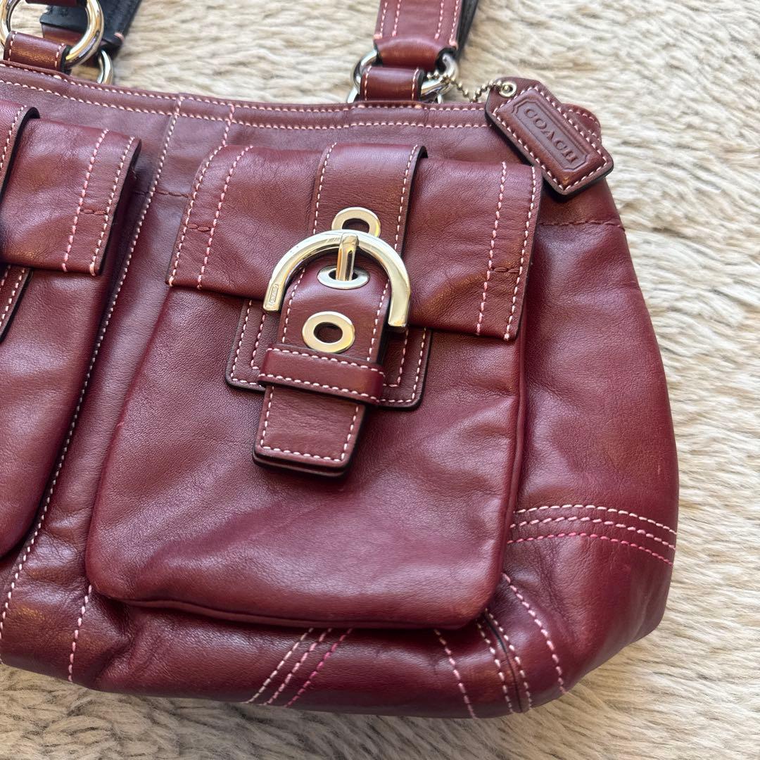 コーチ　⭐︎ coach ソーホー　オールレザー　ハンドバッグ