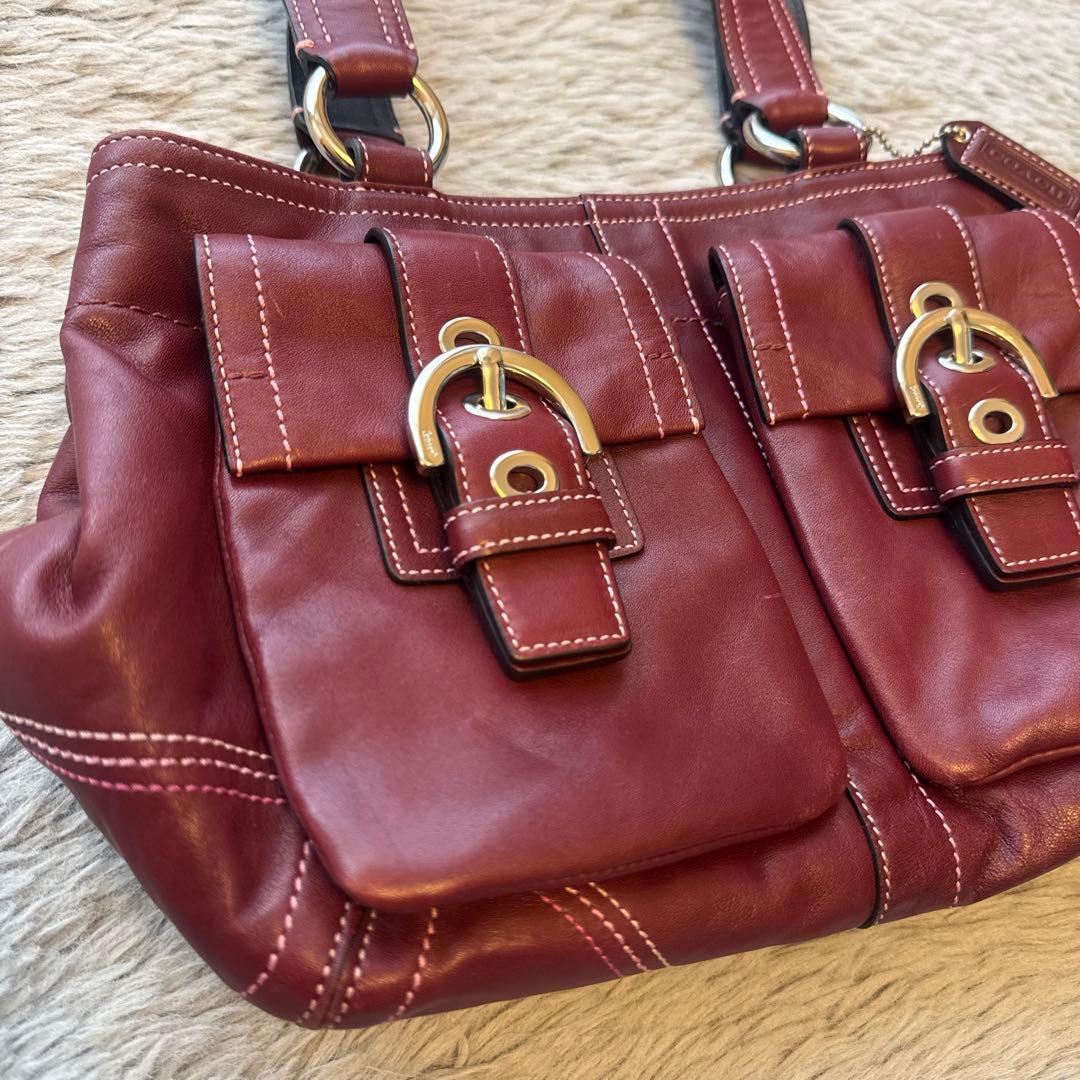 コーチ　⭐︎ coach ソーホー　オールレザー　ハンドバッグ