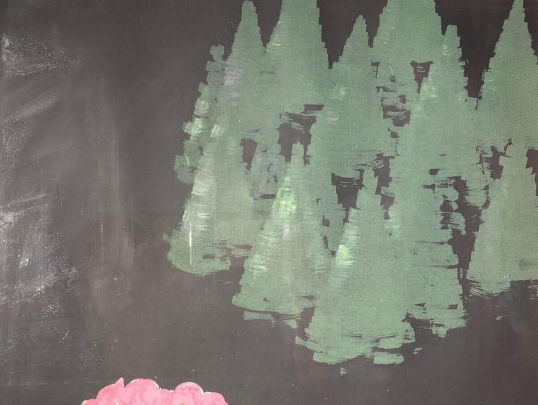 【真作】版画　西岡とし子　孔版画　深山の詩　華麗な自然美　U140