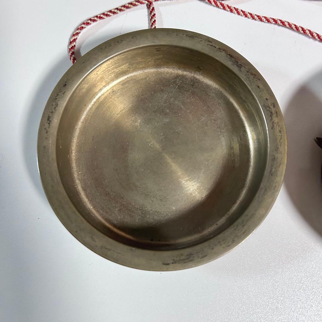 真鍮製 チャンチキ　鉦 かね ペア 神輿 囃子用 和楽器 直径12.2cm