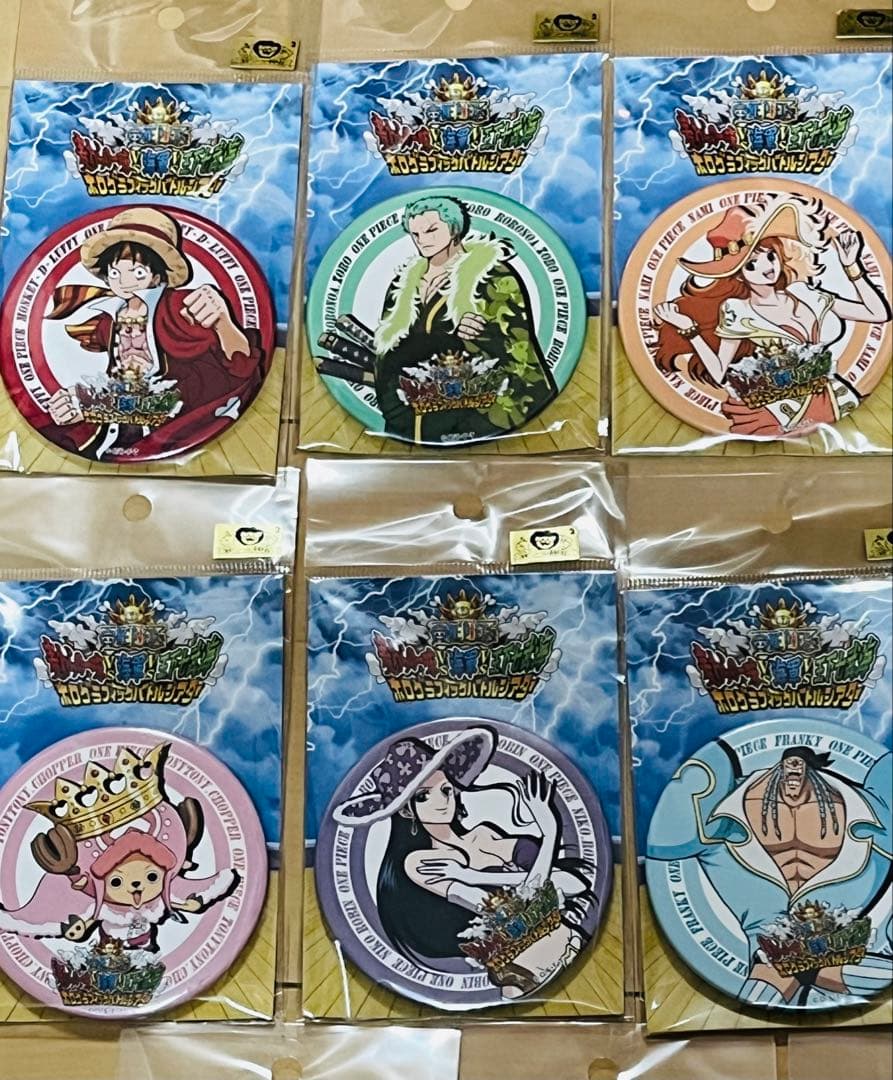 ワンピース ホログラフィックバトルシアター 缶バッジ コンプ 輩 お台場 限定
