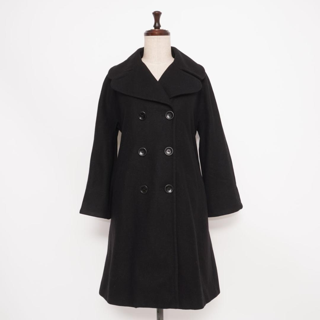 ドルチェ&ガッバーナ ウール混 チェスターコート 黒 サイズ38*JD899