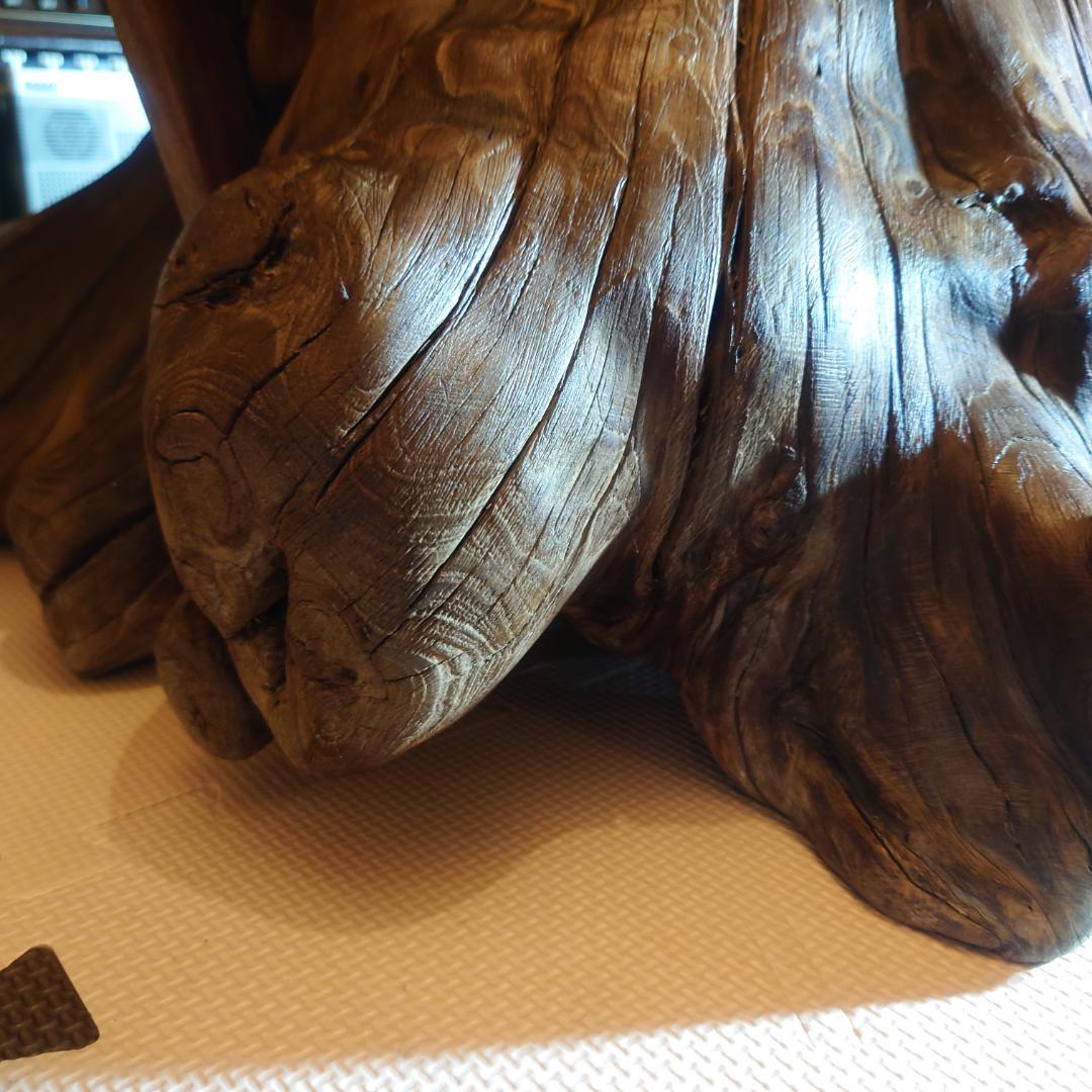 切り株・根っ子　切り出しスツール　椅子　昭和初期〜中期　天然木