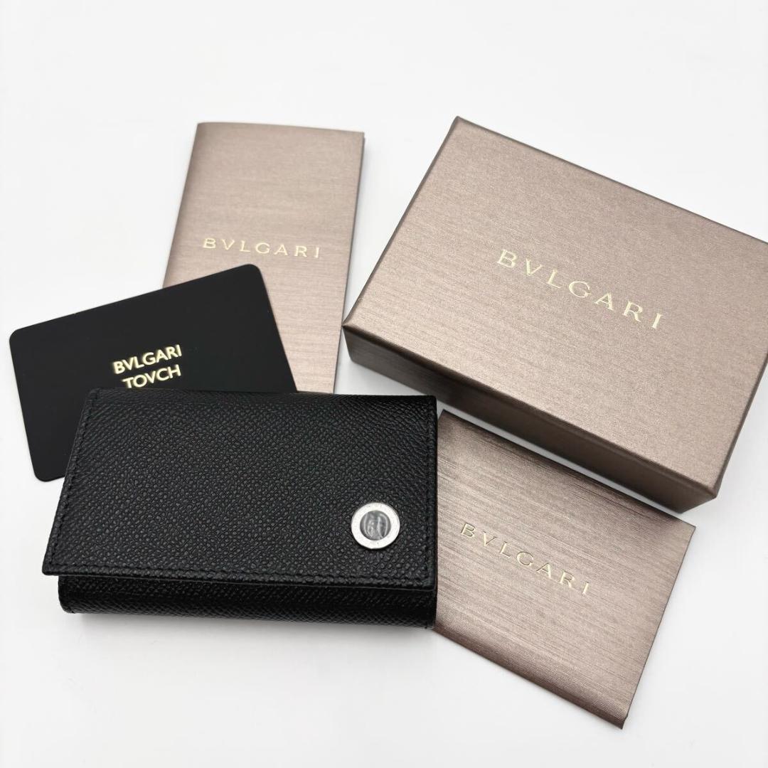 ヒデBVLGARI ブルガリ グレインレザー 6連キーケース RFID
