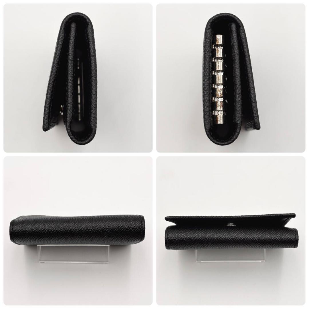 ヒデBVLGARI ブルガリ グレインレザー 6連キーケース RFID