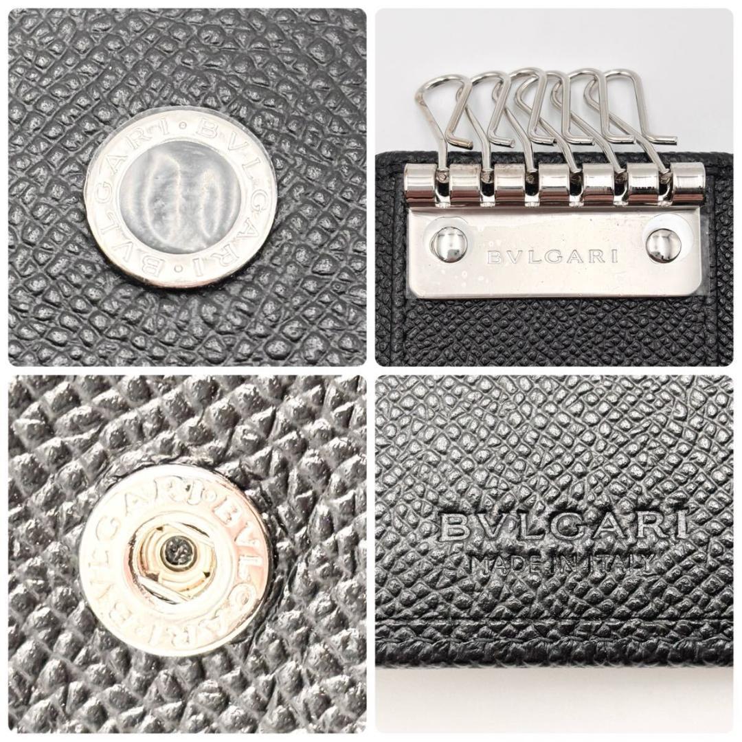 ヒデBVLGARI ブルガリ グレインレザー 6連キーケース RFID
