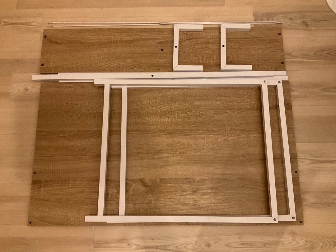 パソコンデスク ナチュラル/ホワイト 100cm