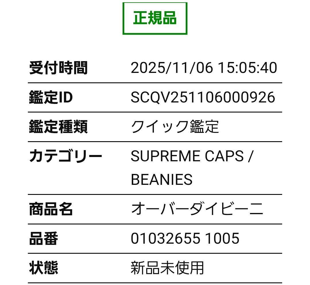 Supreme ニット帽 オーバーダイビーニ 新品未使用