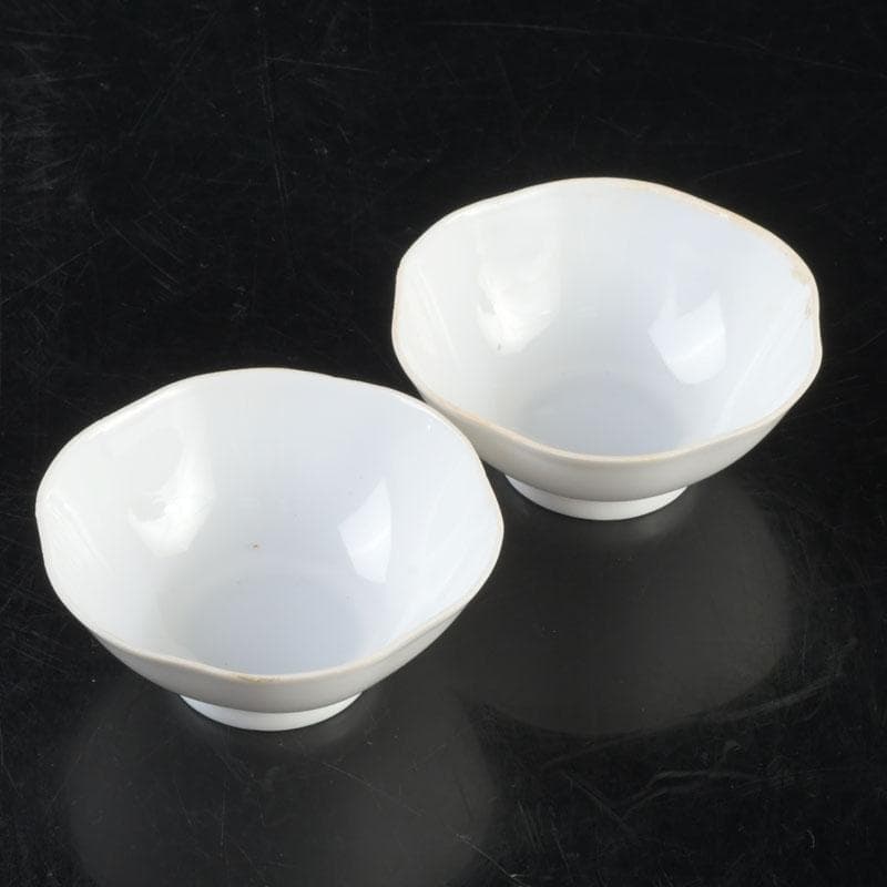 中国　徳化窯白磁　煎茶碗　一對　V　9277E