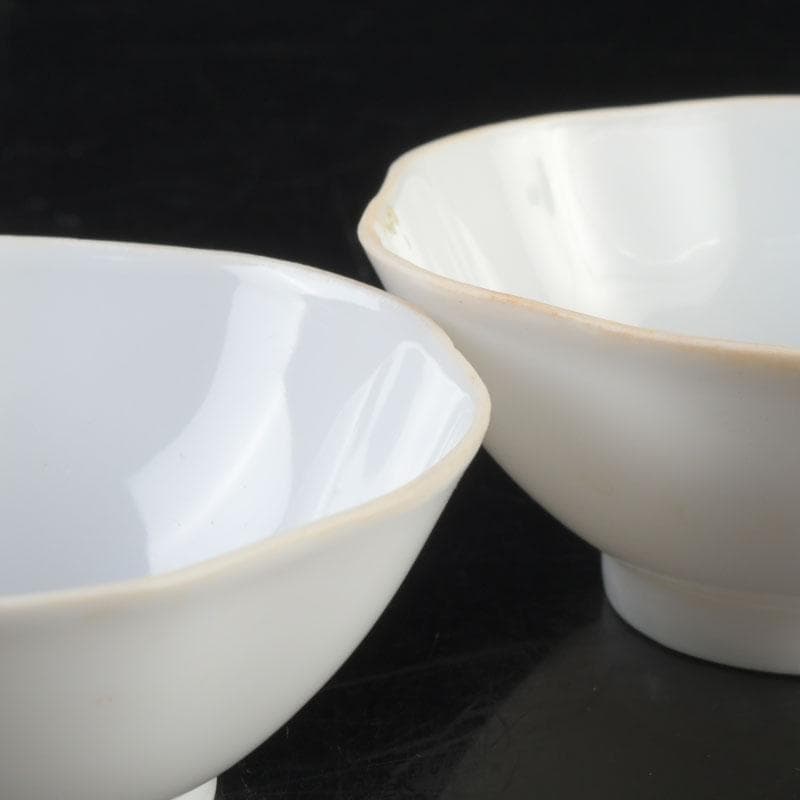 中国　徳化窯白磁　煎茶碗　一對　V　9277E