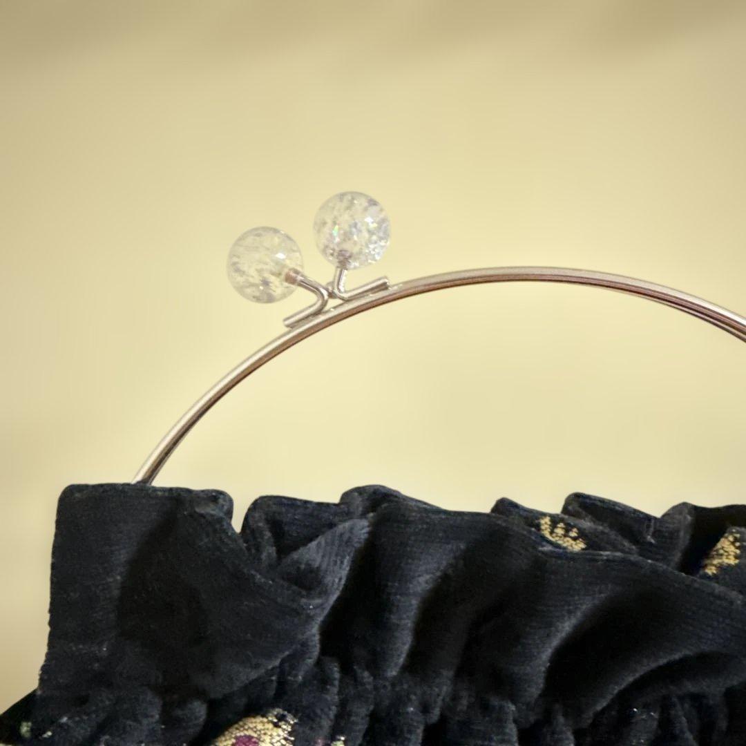 シンクビー・豪華なスパンコール付きがま口バッグ