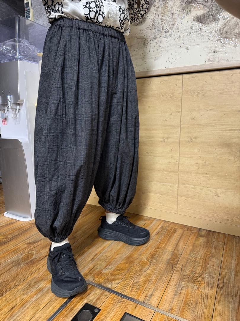 COMME des GARÇONS BLACK サルエルパンツグレンチェック