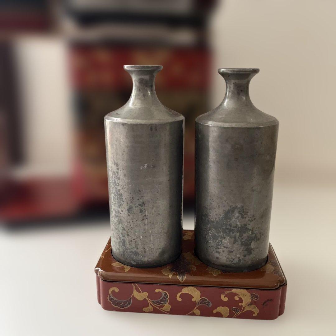 重箱　年代物　木製漆器　骨董　お弁当箱　アンティーク⭐︎希少⭐︎木箱付き