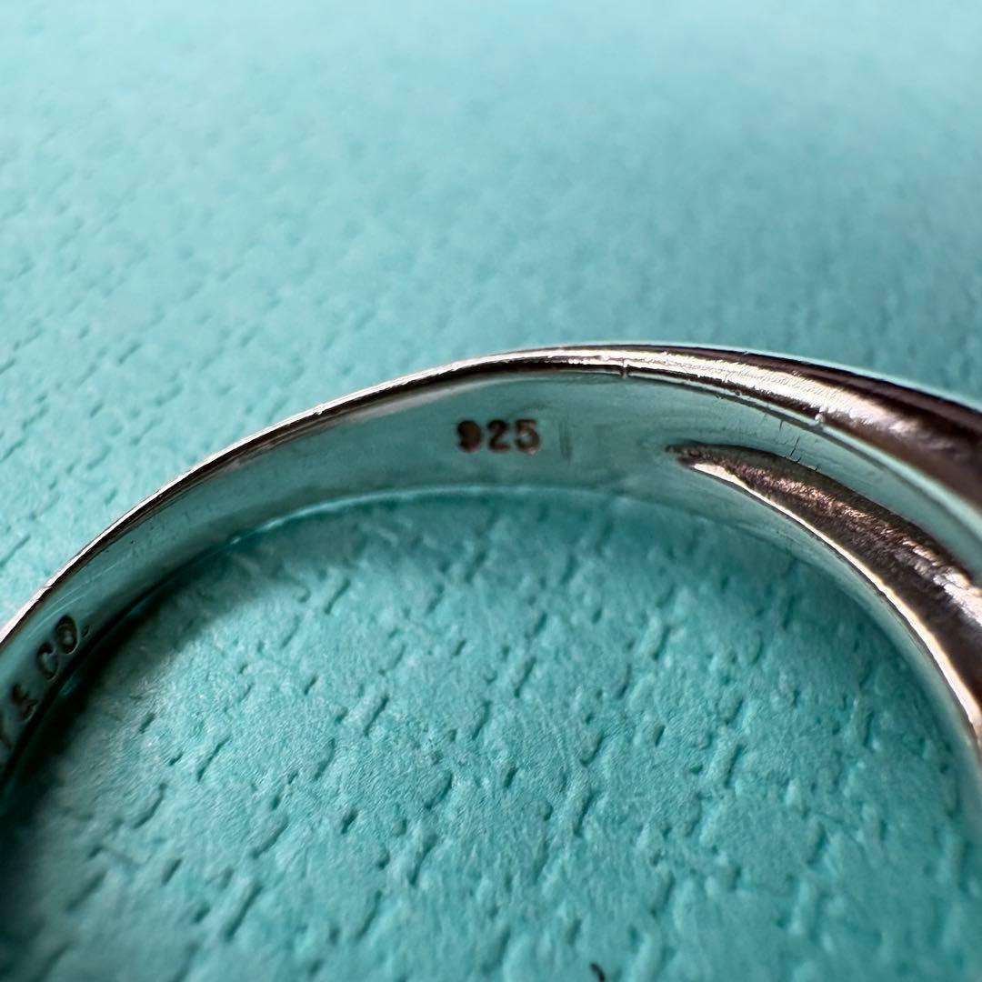 【美品】約11号 ティファニー シグネチャークロス Au750 SV925コンビ