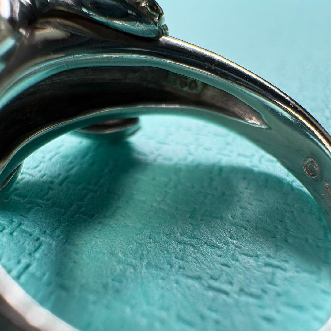 【美品】約11号 ティファニー シグネチャークロス Au750 SV925コンビ