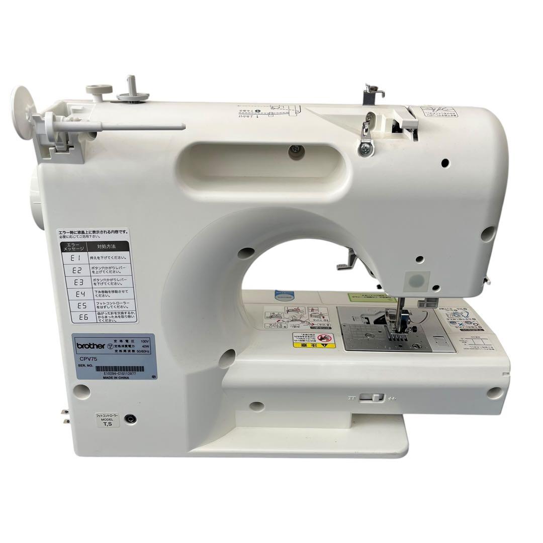 【美品】ブラザー工業 brotherコンピューターミシンCPV75 S51-PW