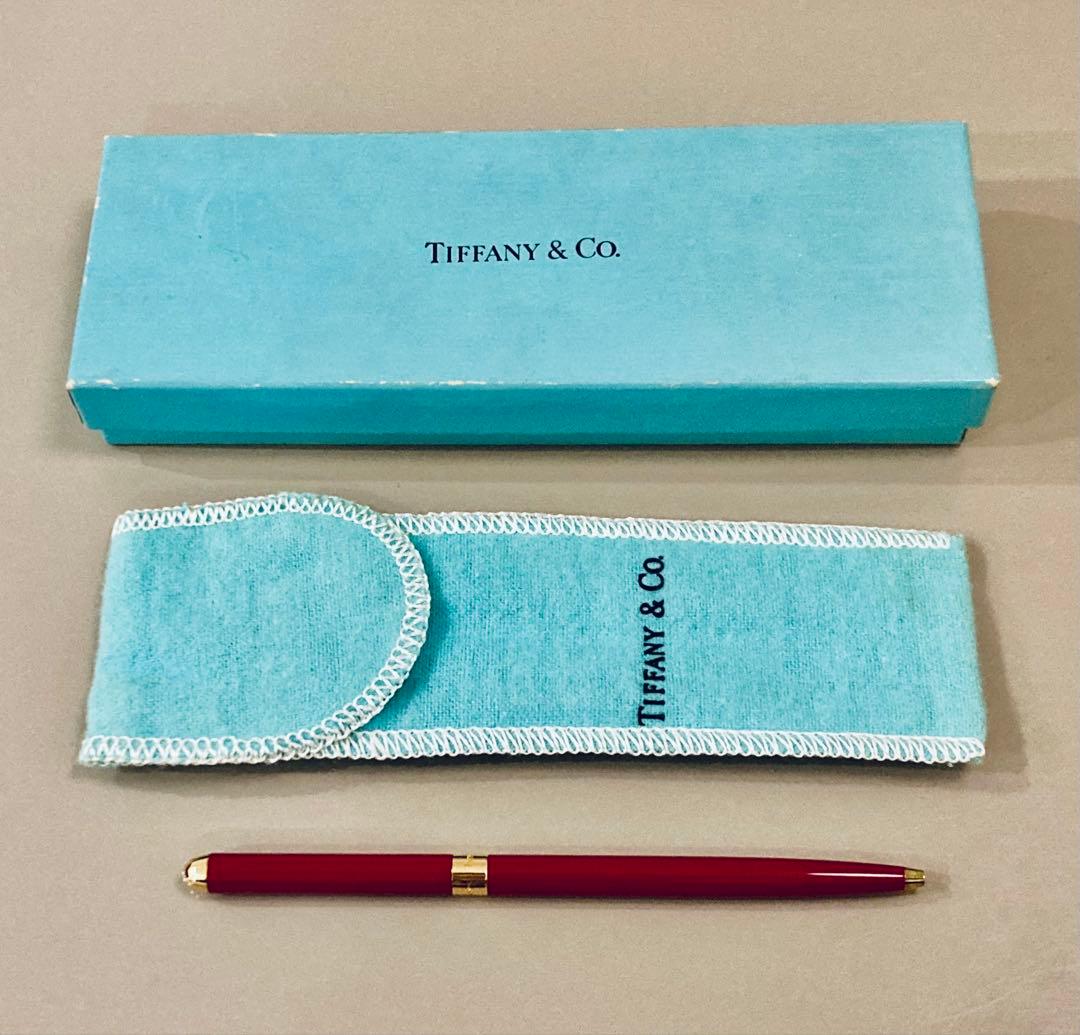 西ドイツ製◆ティファニー高級ボールペン Tiffany&Co.ケース付 ボルドー