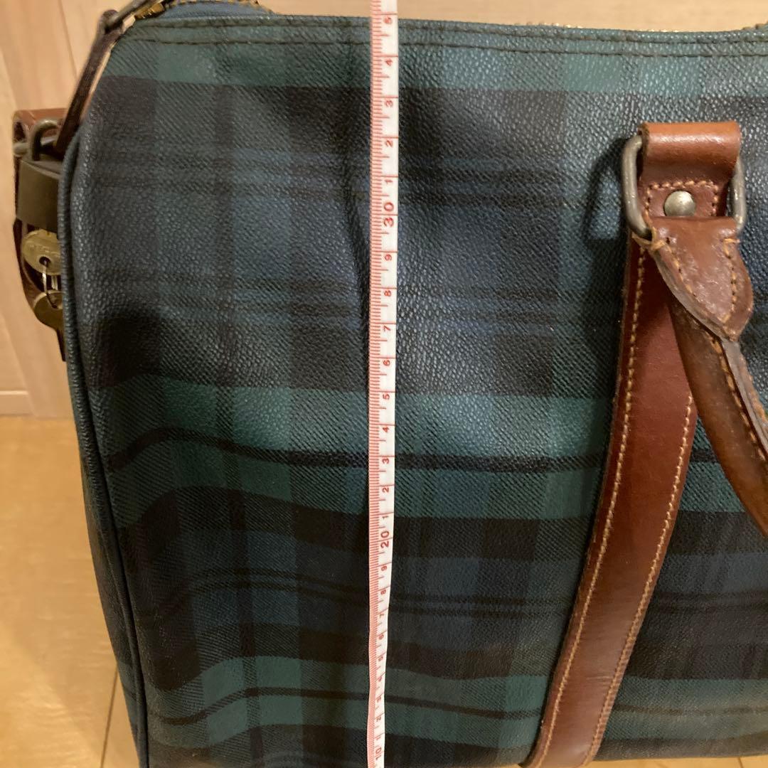 チェック柄ボストンバッグ