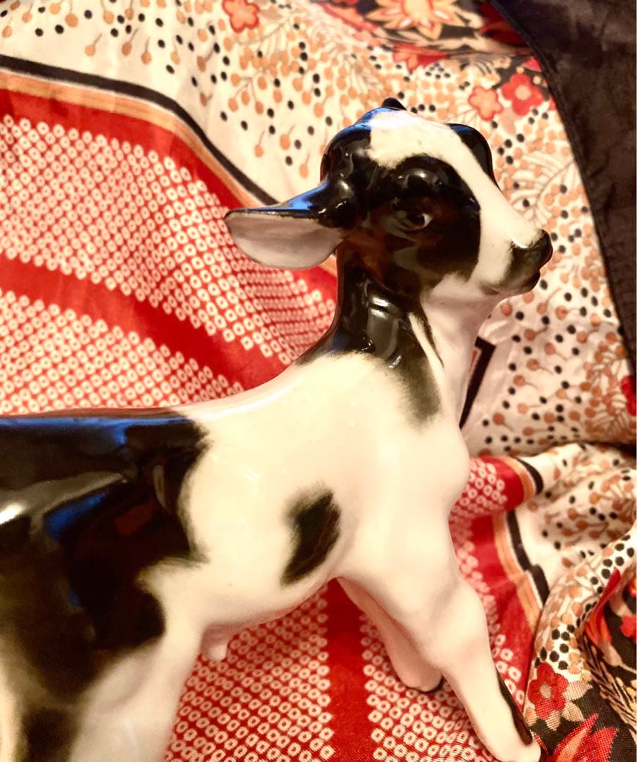 USSR 子牛　フィギュリン　フィギュア　希少　旧ソ連　/検　ロモノーソフ