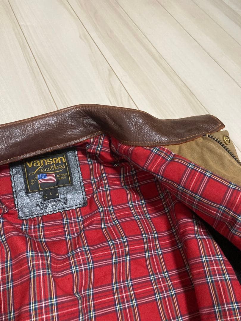 バンソン ボーダー オイルドコットン ライダースジャケット ストーマートライアル