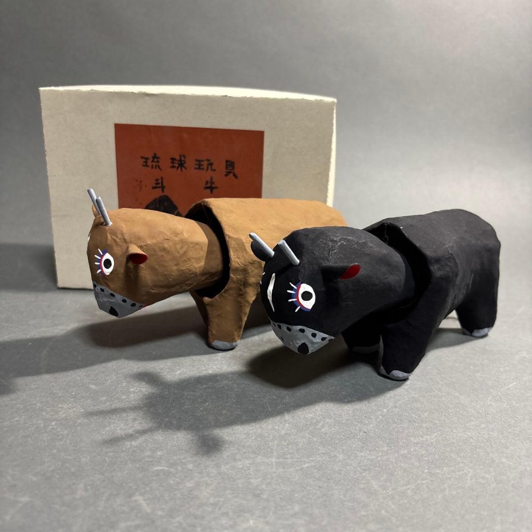 牛　置物　琉球玩具