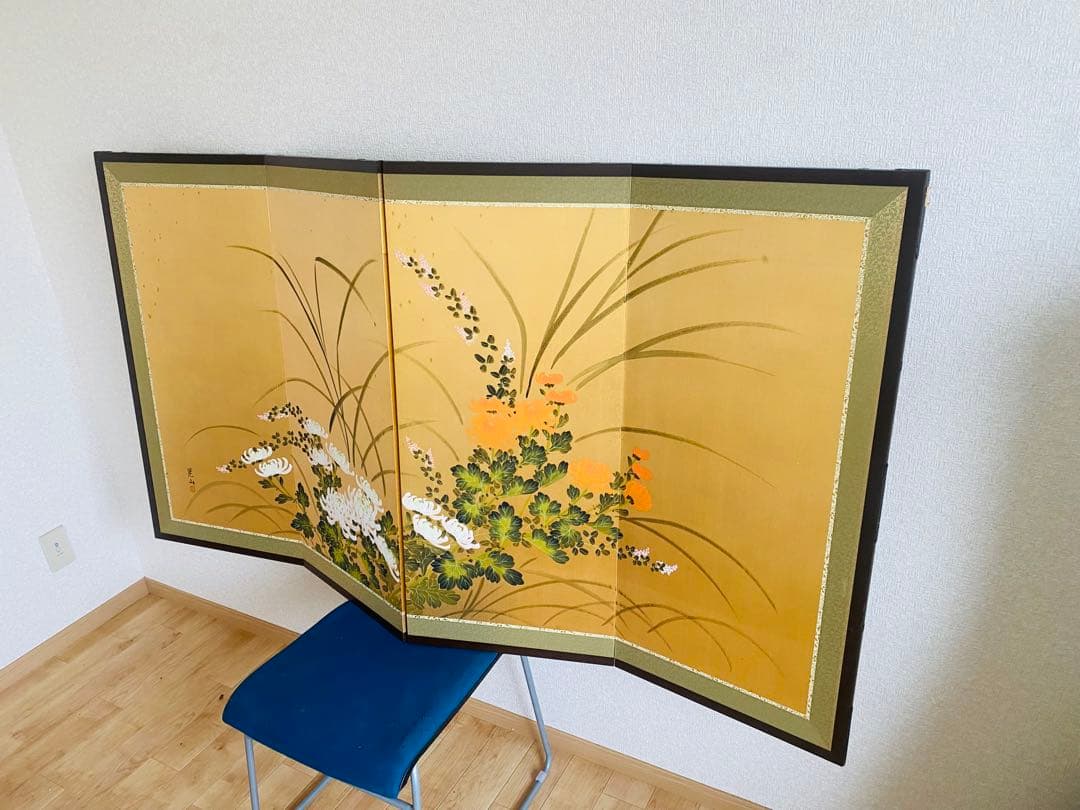 花と草の日本画 160cm x 90cm