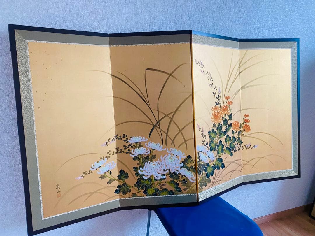 花と草の日本画 160cm x 90cm
