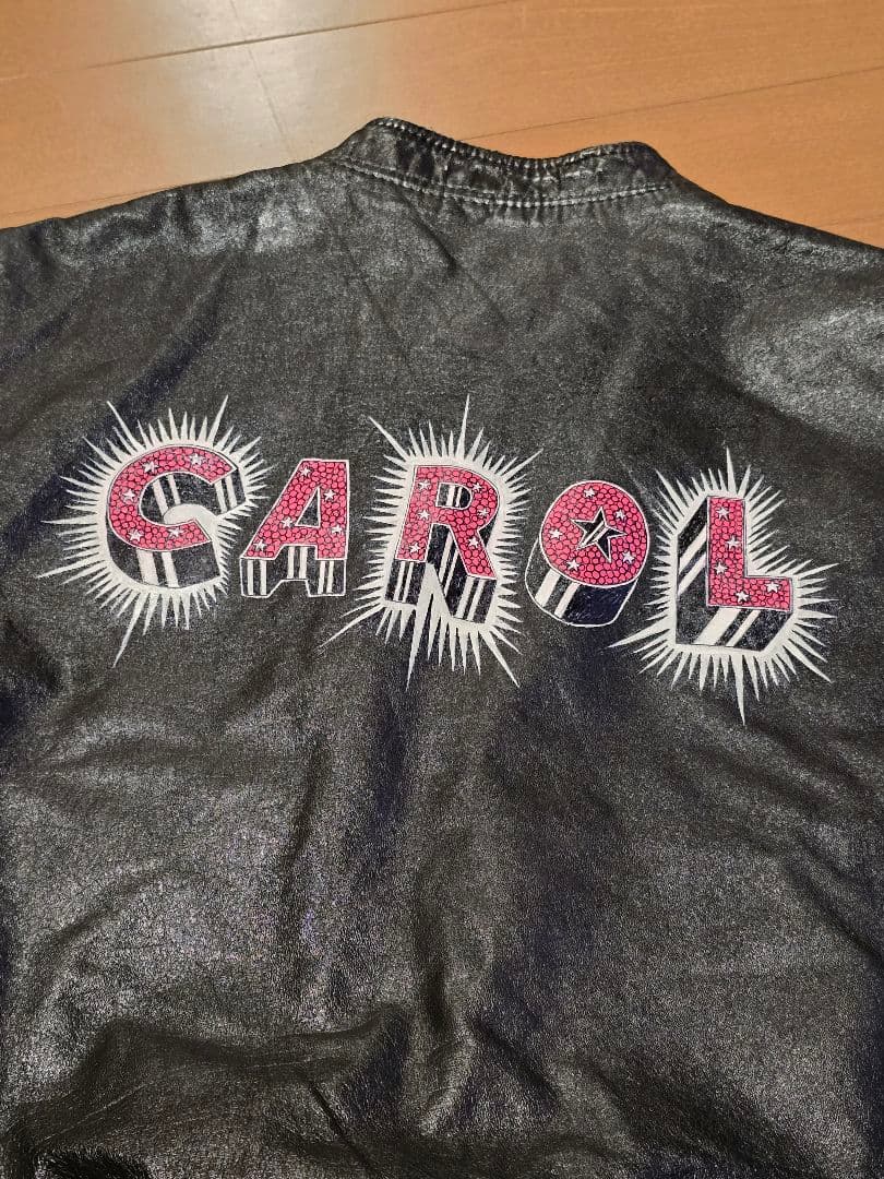 70s.ジャパンビンテージ.レザージャケットCAROL .矢沢永吉