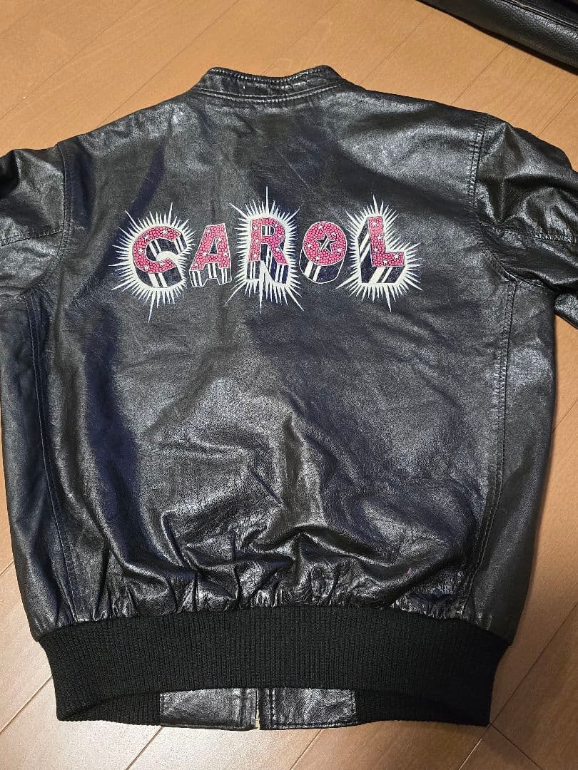 70s.ジャパンビンテージ.レザージャケットCAROL .矢沢永吉